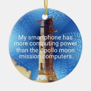 Apollo 11 Computing Power Keramik Ornament