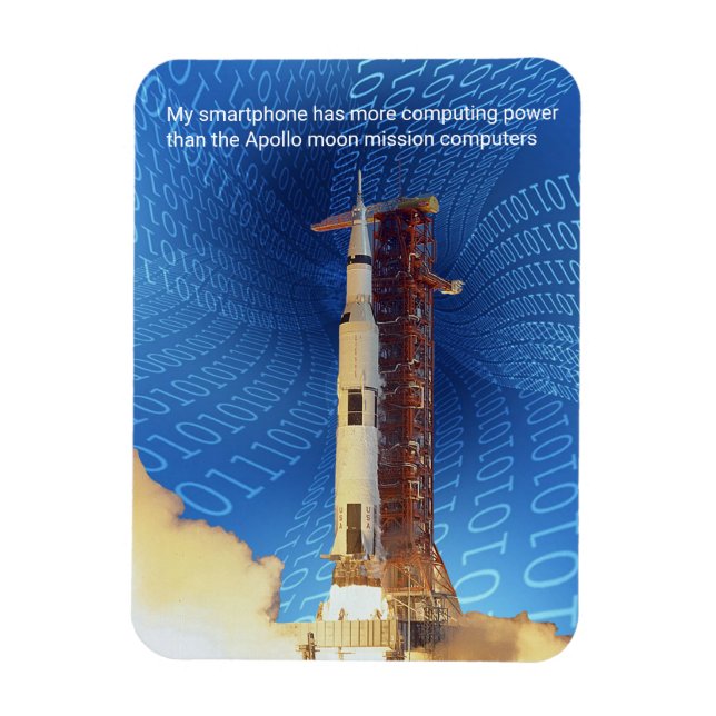Apollo 11 Computing Power Magnet (Vertikal)