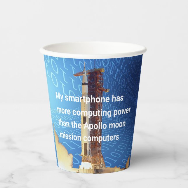 Apollo 11 Computing Power Pappbecher (Vorderseite)