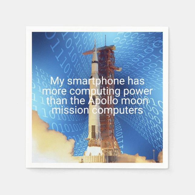 Apollo 11 Computing Power Serviette (Vorderseite)