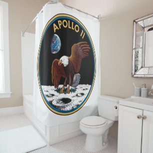 Apollo 11-Insignien Duschvorhang