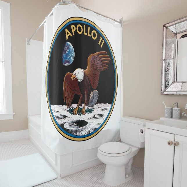 Apollo 11-Insignien Duschvorhang (Beispiel)