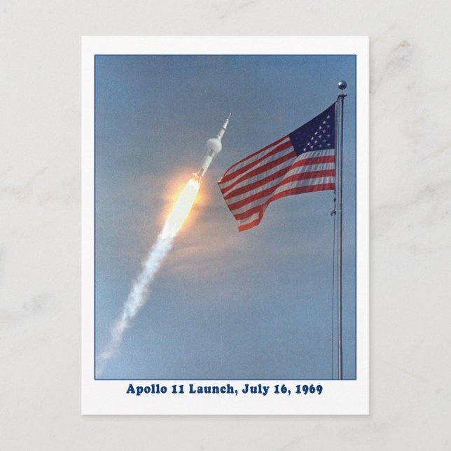 Apollo 11 Launch 16 Juli 1969 Postkarte (Vorderseite)