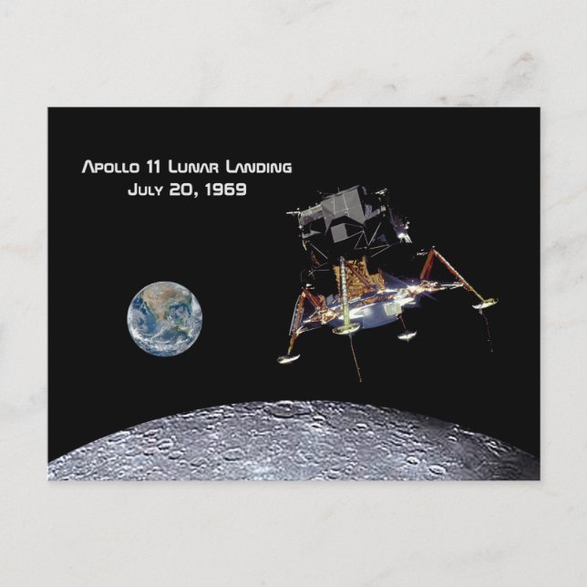 Apollo 11 Lunar Landing Postkarte (Vorderseite)