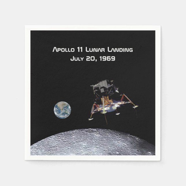 Apollo 11 Lunar Landing Serviette (Vorderseite)