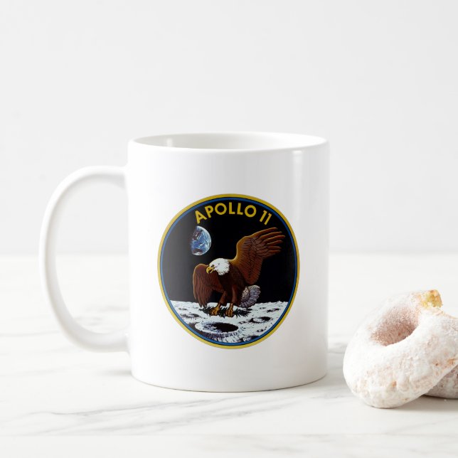 Apollo 11 Mission Emblem Tasse (Mit Donut)