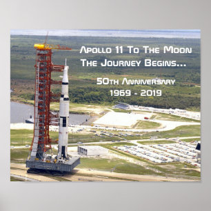 Apollo 11 Mission zum Mondjubiläum Poster