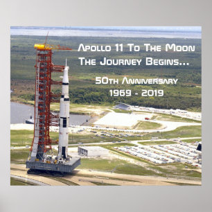 Apollo 11 Mission zum Mondjubiläum Poster