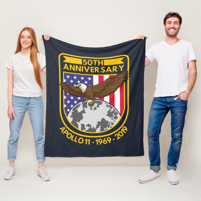 Apollo 11 Moon Landing 50 Jahre Jubiläum Neuheit Fleecedecke (Beispiel)