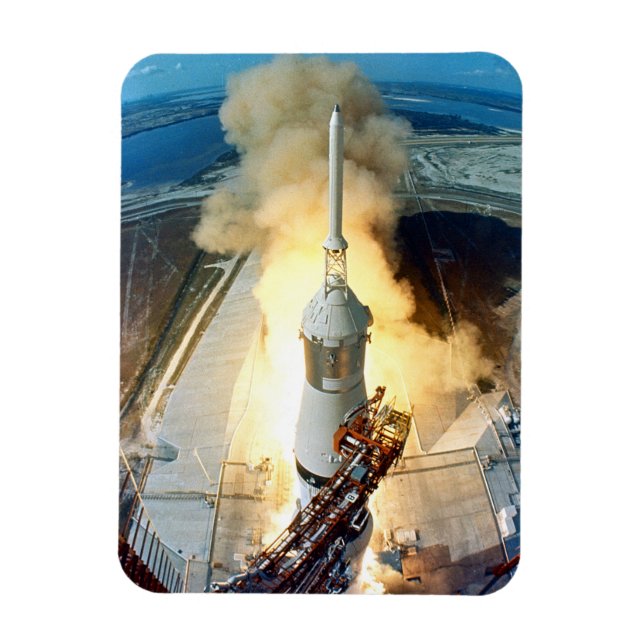 Apollo 11 Moon Landing Launch Kennedy Space Center Magnet (Vertikal)