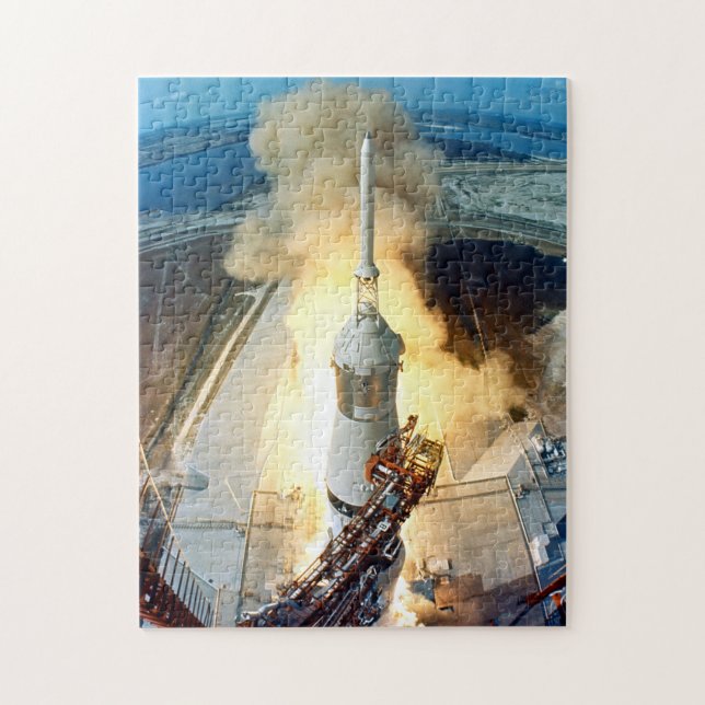 Apollo 11 Moon Landing Launch Kennedy Space Center Puzzle (Vertikal)