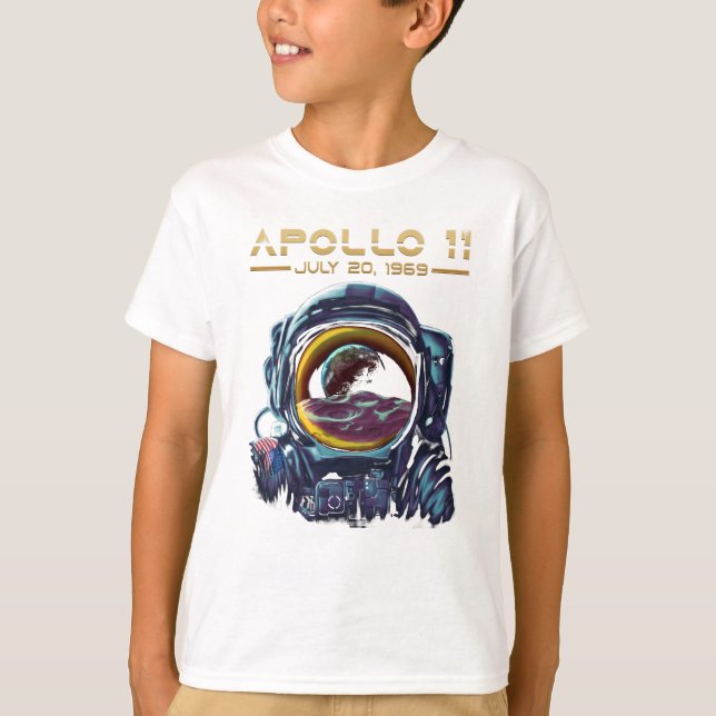 Apollo 11 NASA Raumfahrtflugzeugdesign T-Shirt (Vorderseite)