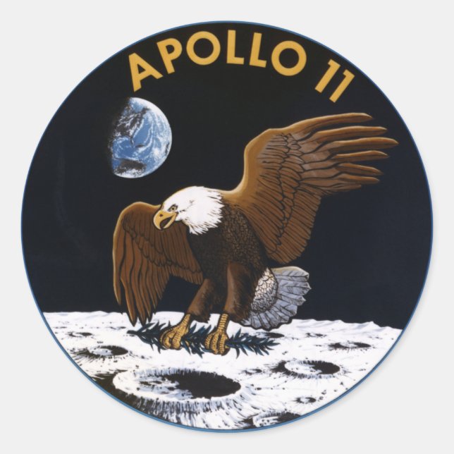 Apollo 11 runder aufkleber (Vorderseite)