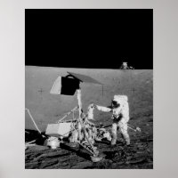 Apollo 12 Astronaut- und Mondmodul auf dem Mond