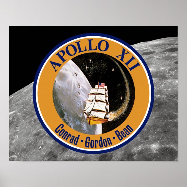 Apollo 12 Mission Patch Logo Poster (Vorne)