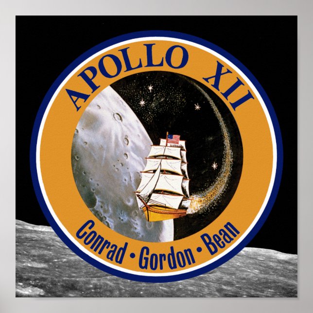 Apollo 12 Mission Patch Logo Poster (Vorne)