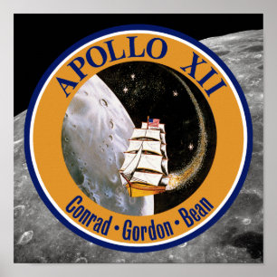 Apollo 12 Mission Patch Logo Poster
