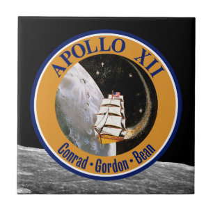 Apollo-12-Missionsabzeichen-Logo Fliese