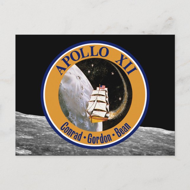 Apollo 12-Missionspatch-Logo Postkarte (Vorderseite)