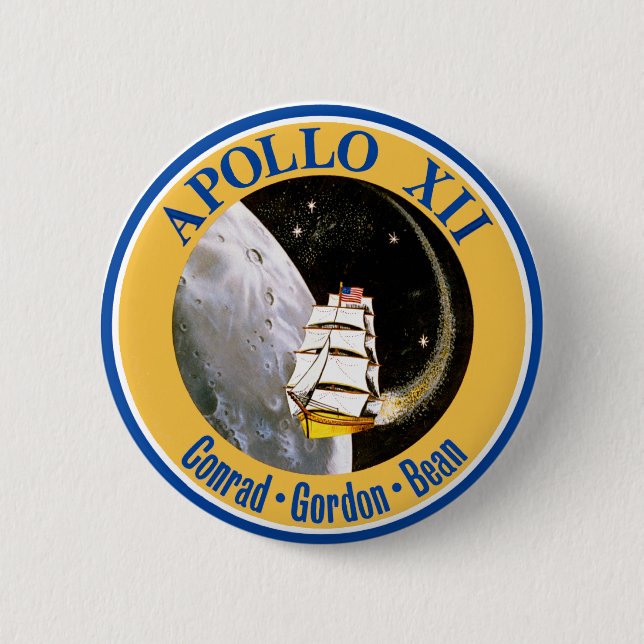 Apollo 12: Zurück zu dem Mond! Button (Vorderseite)