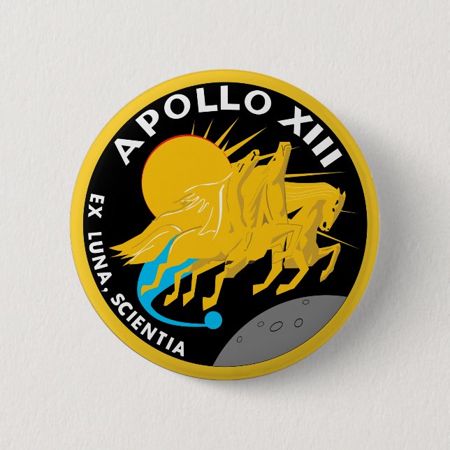 Apollo 13 Patch-Logo der NASA-Mission Button (Vorderseite)