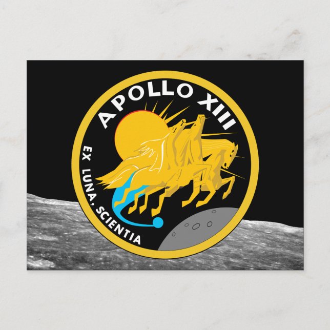 Apollo 13 Patch-Logo der NASA-Mission Postkarte (Vorderseite)