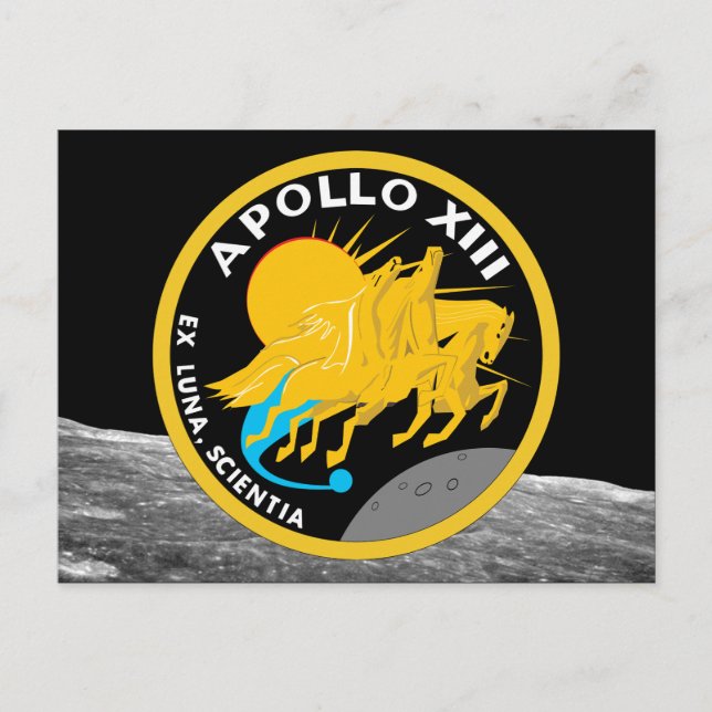 Apollo 13 Patch-Logo der NASA-Mission Postkarte (Vorderseite)