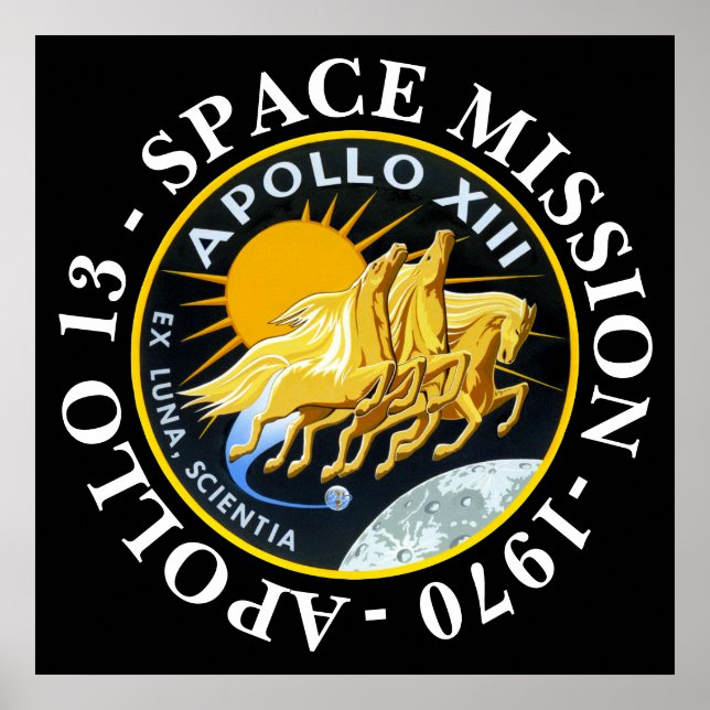 Apollo 13 Raumfahrt Mission 1970 Insignien Poster (Vorne)