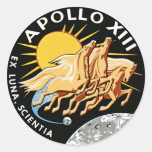 Apollo 13 runder aufkleber
