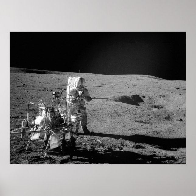Apollo 14 Astronaut auf dem Mond Poster (Vorne)