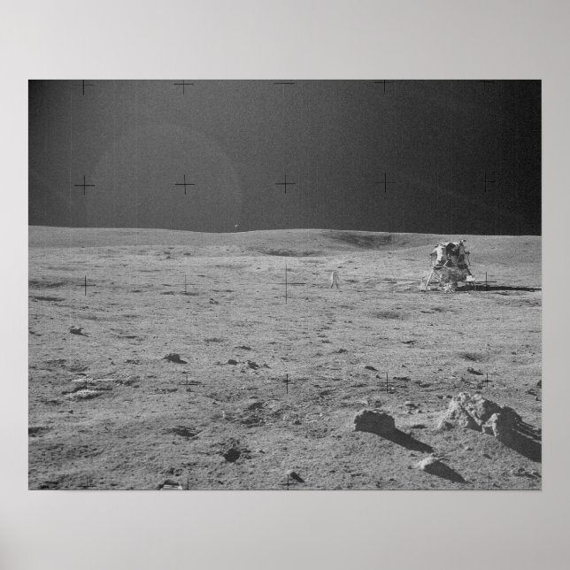 Apollo 14 Astronaut- und Mondmodul Poster (Vorne)