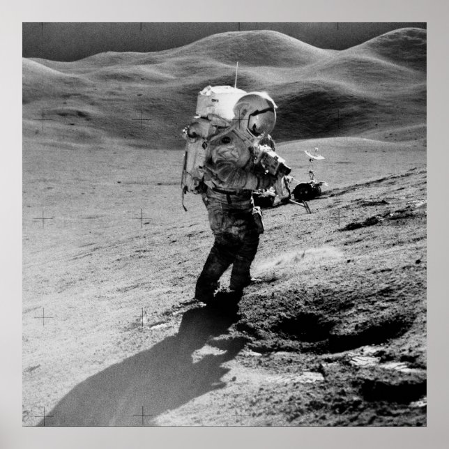 Apollo 15 Astronaut auf dem Mond Poster (Vorne)
