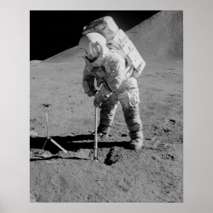 Apollo 15 Astronaut auf dem Mond Poster