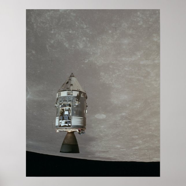 Apollo 15 Command-Service-Modul oberhalb des Monde Poster (Vorne)