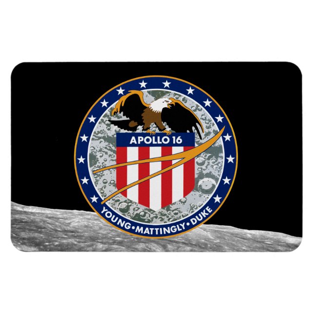 Apollo 16 NASA-Missionsabzeichen Logo Magnet (Horizontal)