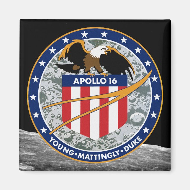 Apollo 16 Patch-Logo der NASA-Mission Magnet (Vorne)