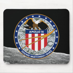 Apollo 16 Patch-Logo der NASA-Mission Mousepad