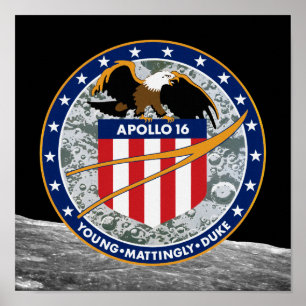 Apollo 16 Patch-Logo der NASA-Mission Poster