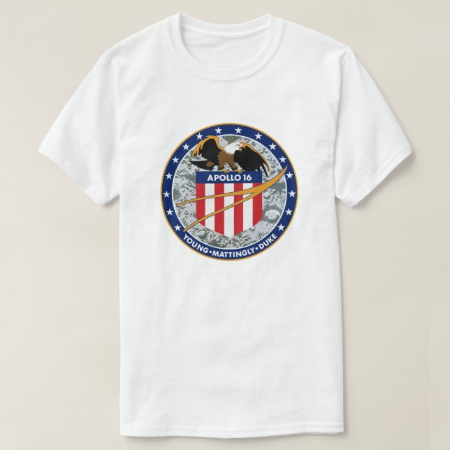 Apollo 16 Patch-Logo der NASA-Mission T-Shirt (Design vorne)