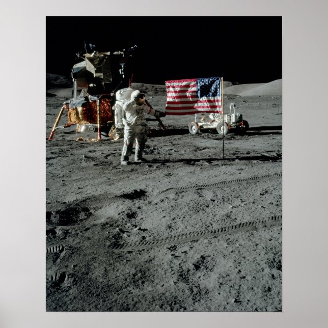 Apollo 17 Landungsfläche Poster (Vorne)