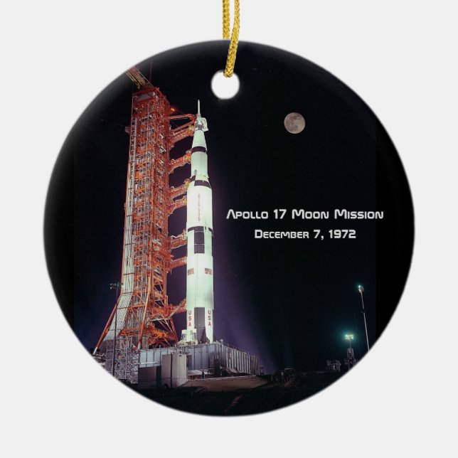 Apollo 17 Moon Mission Keramik Ornament (Vorne)
