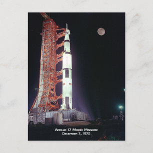 Apollo 17 Moon Mission Postkarte