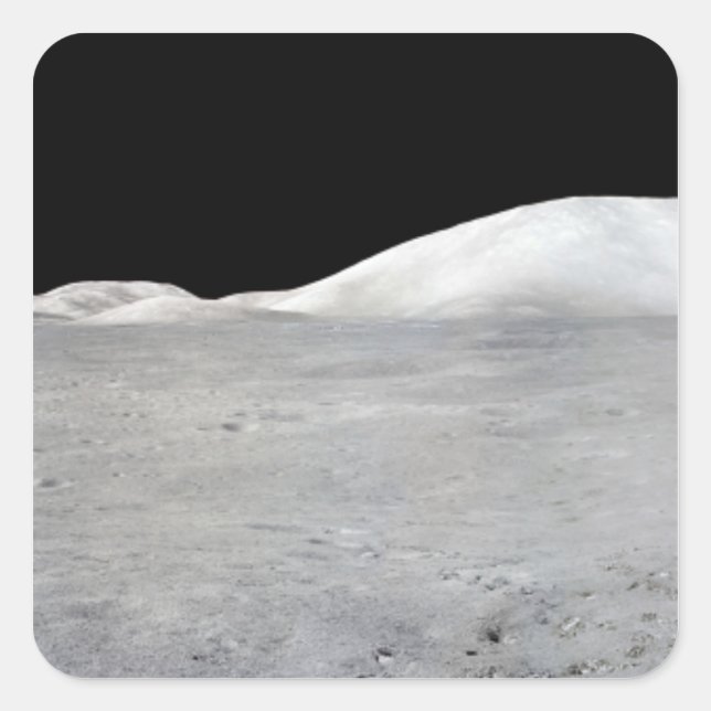 Apollo 17 Panorama Quadratischer Aufkleber (Vorderseite)