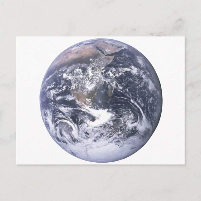 Apollo 17 Sicht auf die Erde im Weltraum Postkarte (Vorderseite)