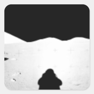 Apollo 17 zusammengebautes Panorama 2 Quadratischer Aufkleber