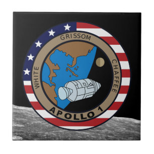 Apollo 1-Missionspatch-Logo Fliese
