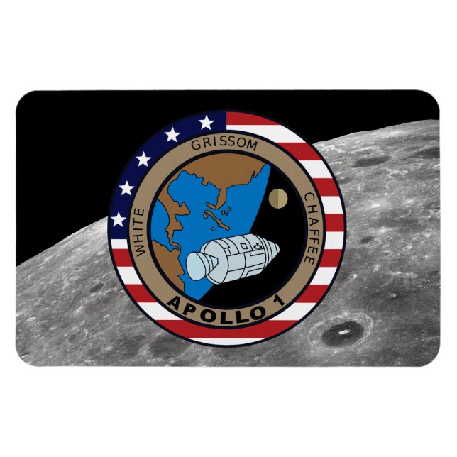 Apollo 1-Missionspatch-Logo Magnet (Horizontal)