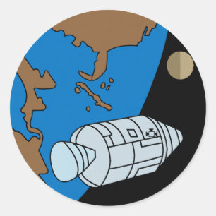 Apollo-1-Missionspatch-Logo Runder Aufkleber