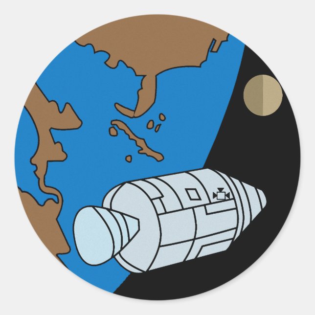 Apollo-1-Missionspatch-Logo Runder Aufkleber (Vorderseite)