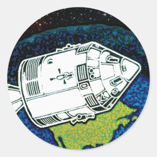 Apollo 7 NASA-Missionsabzeichen Logo Runder Aufkleber
